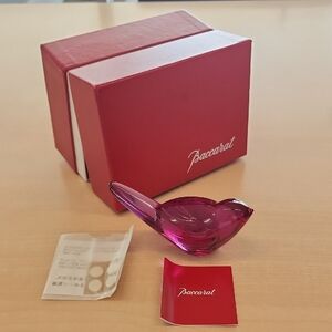 Baccarat Amethyst Crystal Bird Sculpture